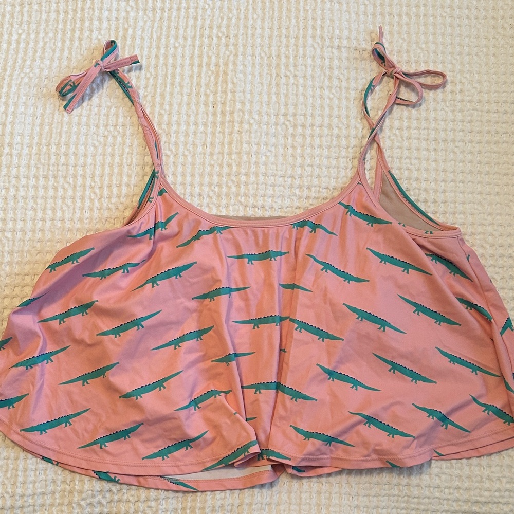 Kortni Jeane Crocodile Swim Top